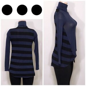 Hi-lo striped jersey top. NWOT